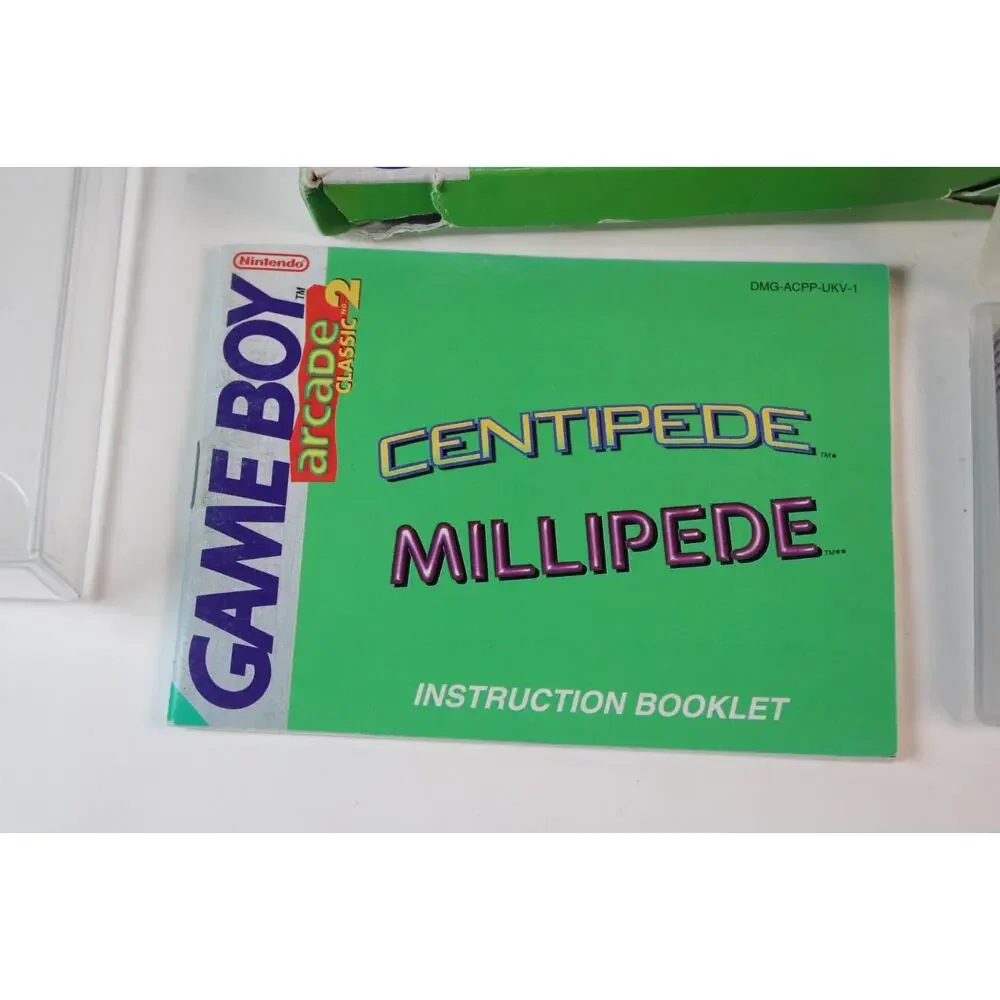 Nintendo Game Boy Arcade Classics 2 Centipede & Millipede Game With Box & Manual